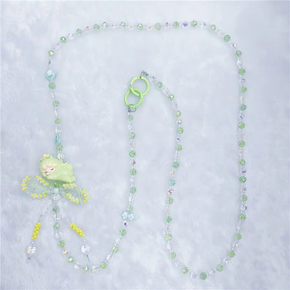Beaded Phone Chain Strap 120cm Doll Shoulder Crossbody Lanyard with Tether Tab