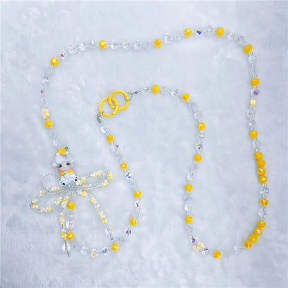 Beaded Phone Chain Strap 120cm Doll Shoulder Crossbody Lanyard with Tether Tab