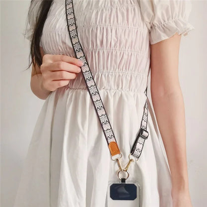 Crossbody Cell Phone Strap Universal Adjustable Phone Lanyard with Tether Tab, Folded Length: 61cm