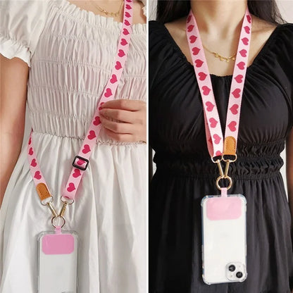 Crossbody Cell Phone Strap Universal Adjustable Phone Lanyard with Tether Tab, Folded Length: 61cm