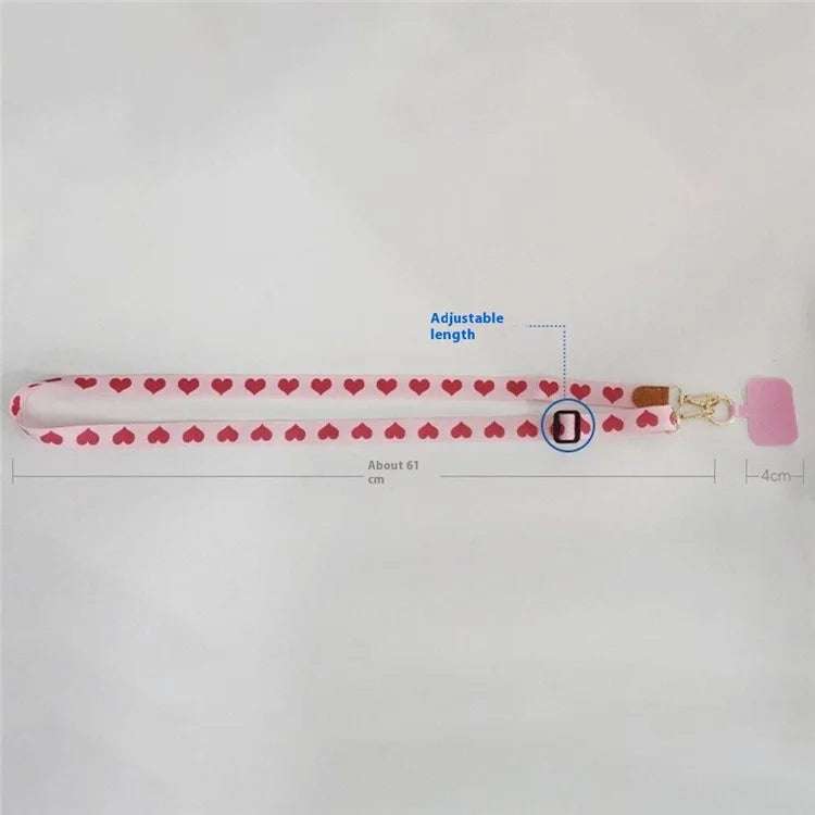 Crossbody Cell Phone Strap Universal Adjustable Phone Lanyard with Tether Tab, Folded Length: 61cm