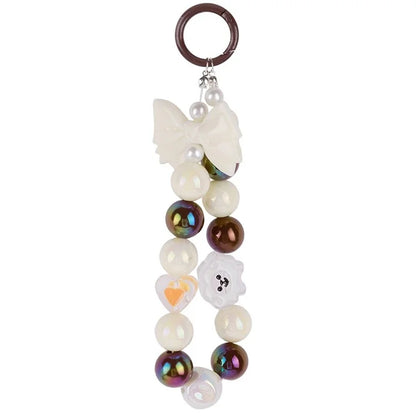 T0814 Phone Chain Making Kit Acrylic Beaded DIY Wrist Strap Set, Total Length: 25cm