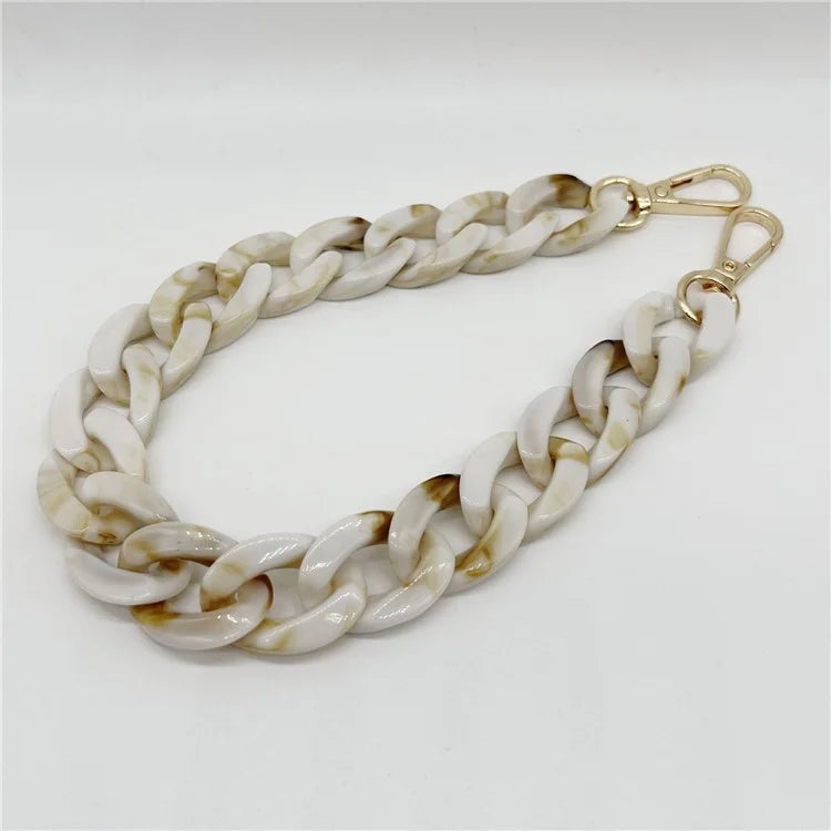 Phone Wrist Strap Phone Charms Acrylic Replacement Chain with Buckle, Total Length: 37cm