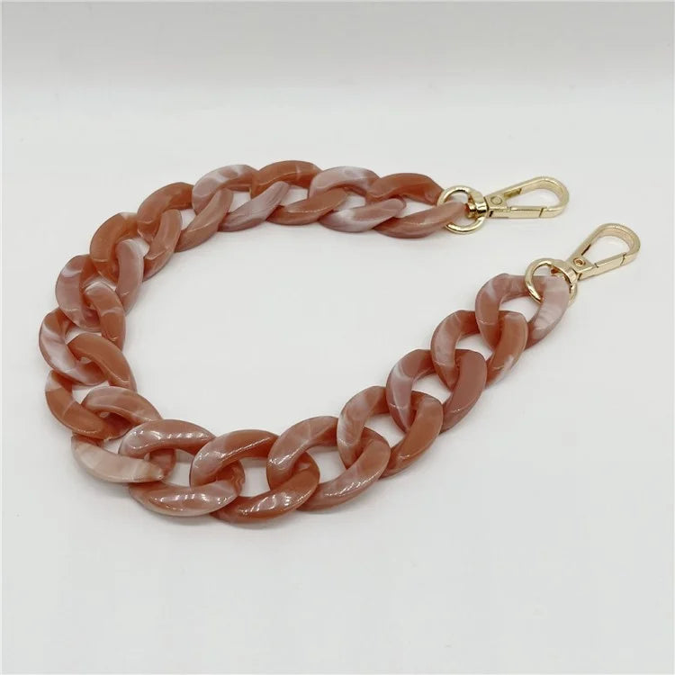 Phone Wrist Strap Phone Charms Acrylic Replacement Chain with Buckle, Total Length: 37cm