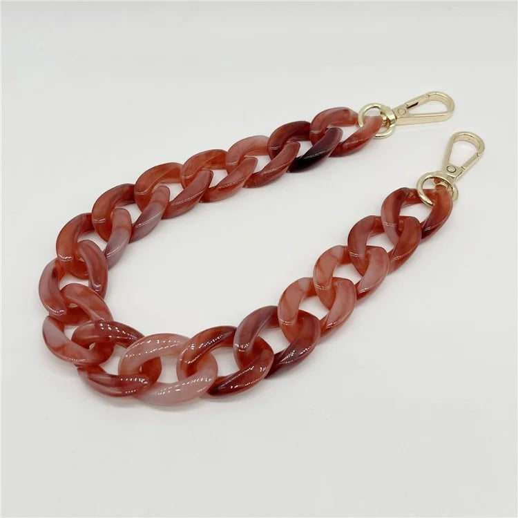 Phone Wrist Strap Phone Charms Acrylic Replacement Chain with Buckle, Total Length: 37cm