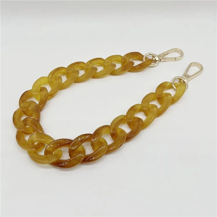 Phone Wrist Strap Phone Charms Acrylic Replacement Chain with Buckle, Total Length: 37cm