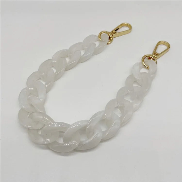 Phone Wrist Strap Phone Charms Acrylic Replacement Chain with Buckle, Total Length: 37cm