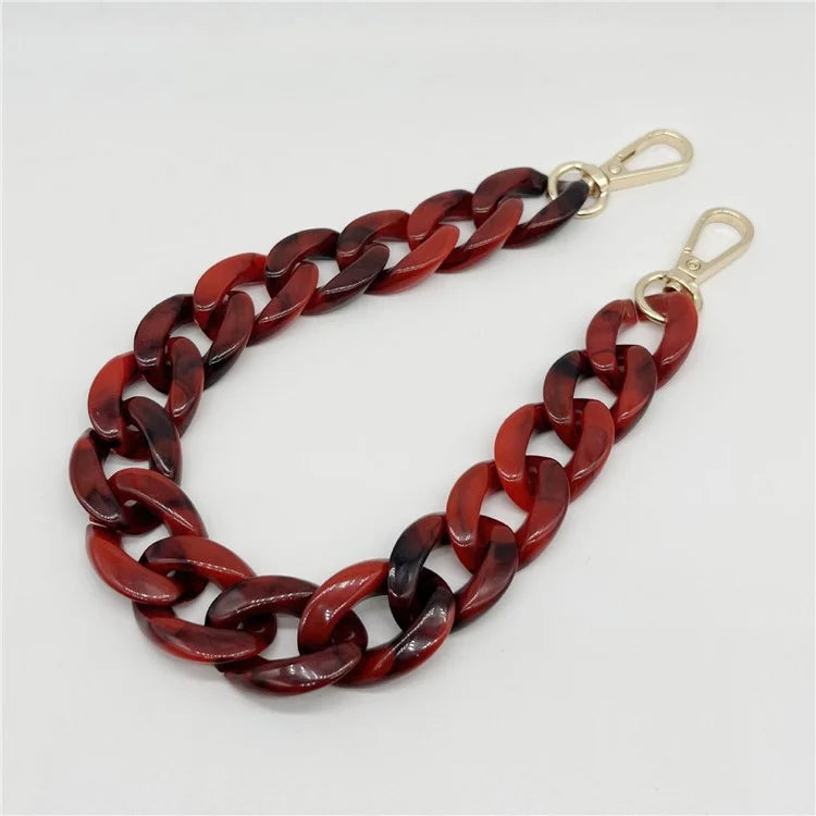 Phone Wrist Strap Phone Charms Acrylic Replacement Chain with Buckle, Total Length: 37cm