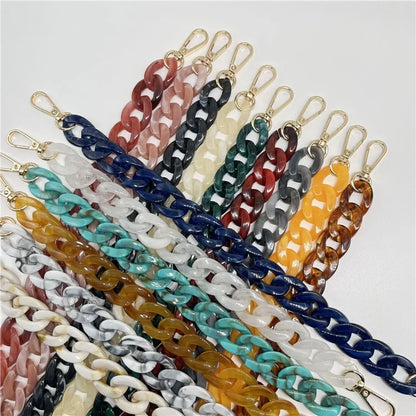 Phone Wrist Strap Phone Charms Acrylic Replacement Chain with Buckle, Total Length: 37cm
