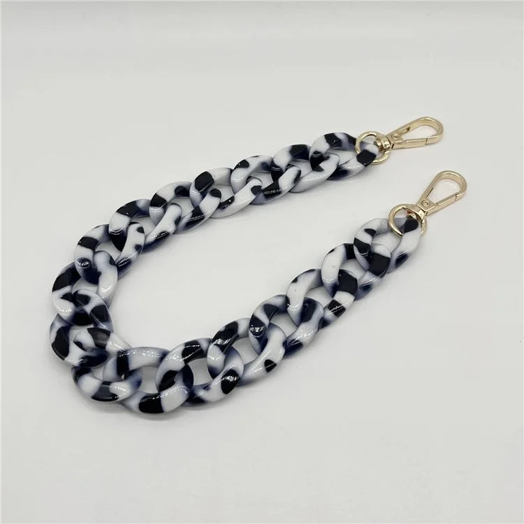 Phone Wrist Strap Phone Charms Acrylic Replacement Chain with Buckle, Total Length: 37cm