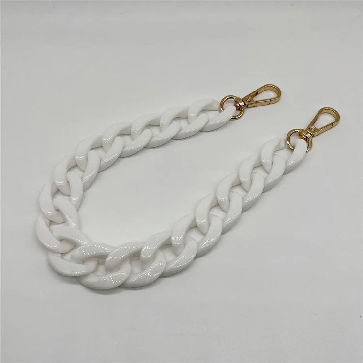 Phone Wrist Strap Phone Charms Acrylic Replacement Chain with Buckle, Total Length: 37cm
