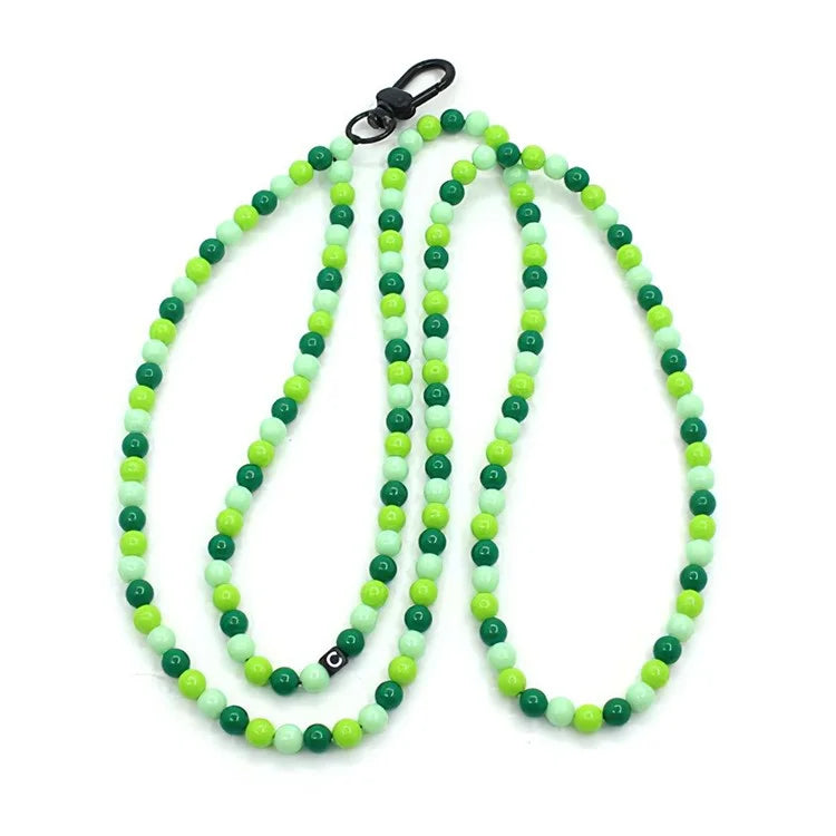 Phone Crossbody Strap Acrylic Beaded Cell Phone Lanyard with Tether Tab, Total Length: 122cm