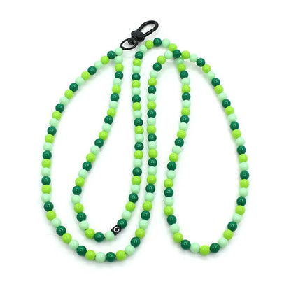 Phone Crossbody Strap Acrylic Beaded Cell Phone Lanyard with Tether Tab, Total Length: 122cm