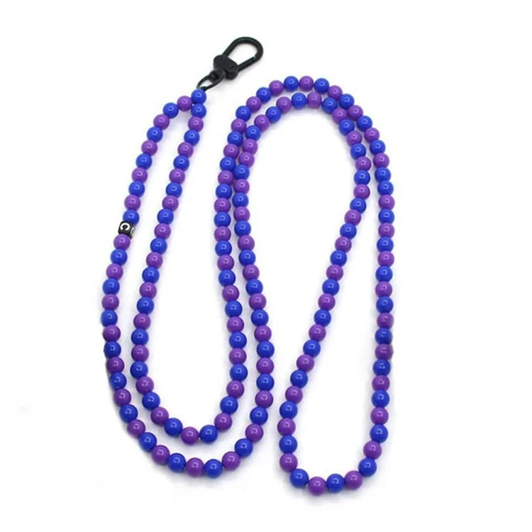 Phone Crossbody Strap Acrylic Beaded Cell Phone Lanyard with Tether Tab, Total Length: 122cm
