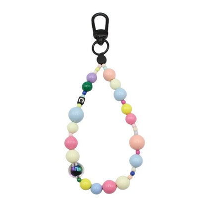 Phone Charms Strap Acrylic Beaded Wrist Strap for Phone Case with Tether Tab, Total Length: 30cm