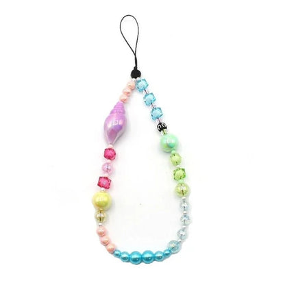 Cell Phone Lanyard Strap Acrylic Ocean-Inspired Wristlet Strap Short Wrist Strap Total Length: 30cm