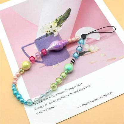 Cell Phone Lanyard Strap Acrylic Ocean-Inspired Wristlet Strap Short Wrist Strap Total Length: 30cm