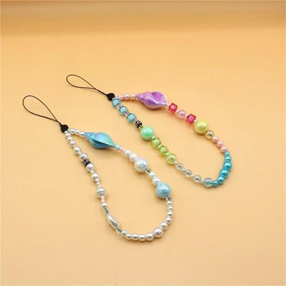 Cell Phone Lanyard Strap Acrylic Ocean-Inspired Wristlet Strap Short Wrist Strap Total Length: 30cm