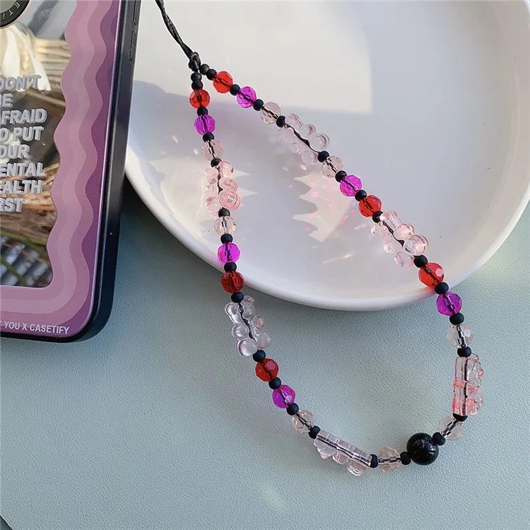 Phone Charm 32cm+5cm Bear Phone Lanyard Phone Bracelet Aesthetic Wrist Strap
