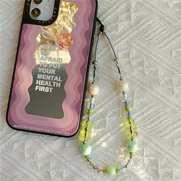 Phone Charm 32cm+5cm Bear Phone Lanyard Phone Bracelet Aesthetic Wrist Strap