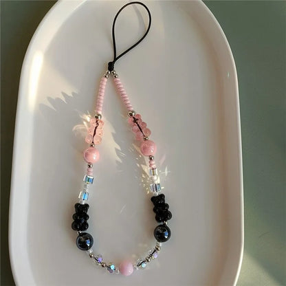Phone Charm 32cm+5cm Bear Phone Lanyard Phone Bracelet Aesthetic Wrist Strap