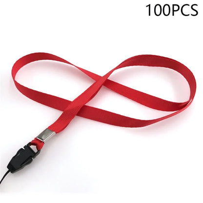 100Pcs Neck Straps 39cm+7.5cm Universal Nylon Cell Phone Lanyards Phone Charm