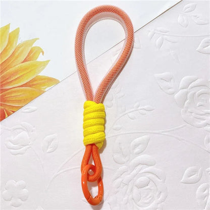 Phone Strap 15cm Wristlet Bracelet Two-Color Braided Polyester Anti-Loss Phone Wrist Strap
