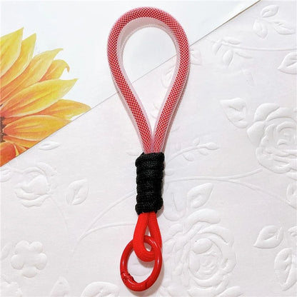Phone Strap 15cm Wristlet Bracelet Two-Color Braided Polyester Anti-Loss Phone Wrist Strap