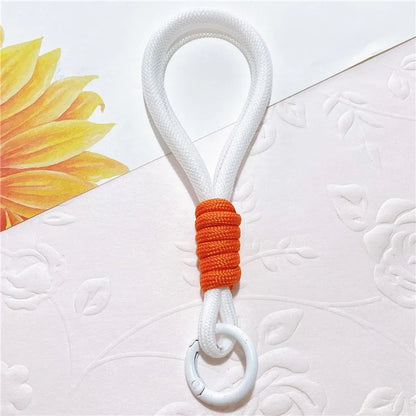 Phone Strap 15cm Wristlet Bracelet Two-Color Braided Polyester Anti-Loss Phone Wrist Strap
