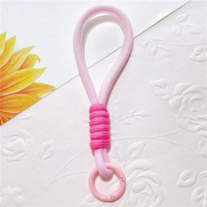 Phone Strap 15cm Wristlet Bracelet Two-Color Braided Polyester Anti-Loss Phone Wrist Strap
