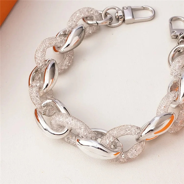 Metal Phone Charm 29cm Glitter Rhinestone Wristlet Bracelet Phone Lanyard Wrist