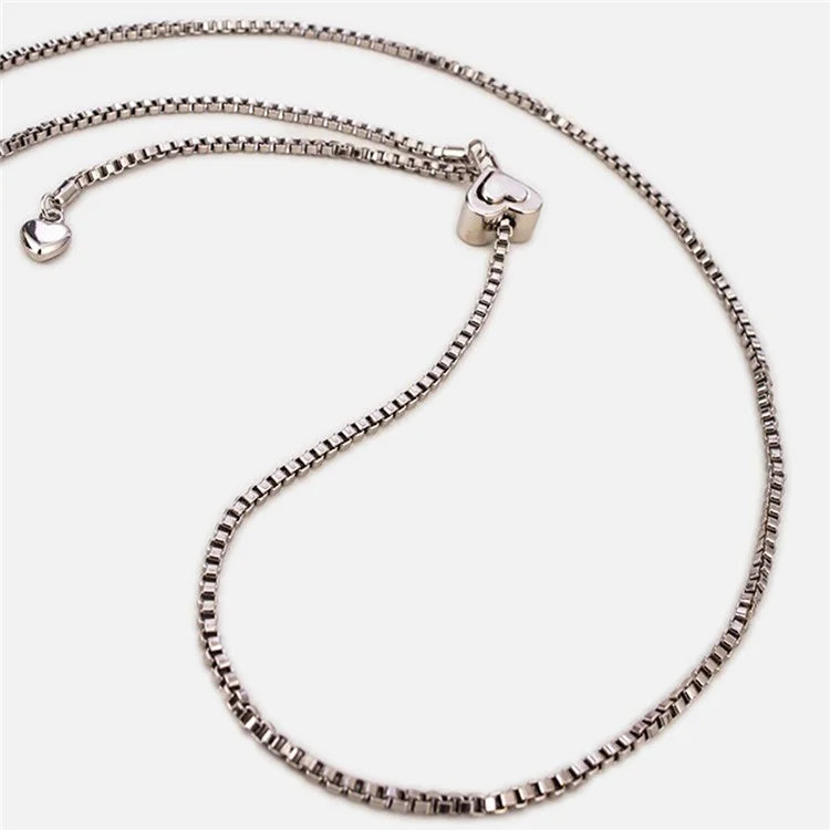 Metal Phone Chain Crossbody Neck Lanyard Love Heart Adjustable with Tether Tab, Total Length: 135cm