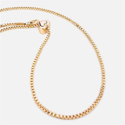 Metal Phone Chain Crossbody Neck Lanyard Love Heart Adjustable with Tether Tab, Total Length: 135cm