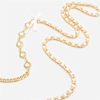 Crossbody Phone Lanyard Metal Phone Charm Cell Phone Chain Strap, Total Length: 120cm