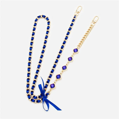 Crossbody Phone Lanyard Metal Phone Charm Cell Phone Chain Strap, Total Length: 120cm