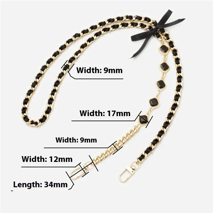 Crossbody Phone Lanyard Metal Phone Charm Cell Phone Chain Strap, Total Length: 120cm