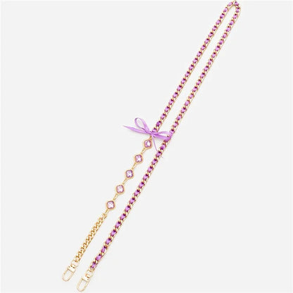 Crossbody Phone Lanyard Metal Phone Charm Cell Phone Chain Strap, Total Length: 120cm