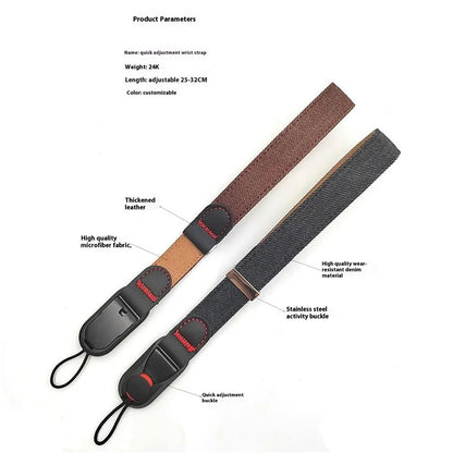 Quick Release Camera Wrist Strap for Canon EOS R10 / Nikon Z 9, Total Length: 32cm