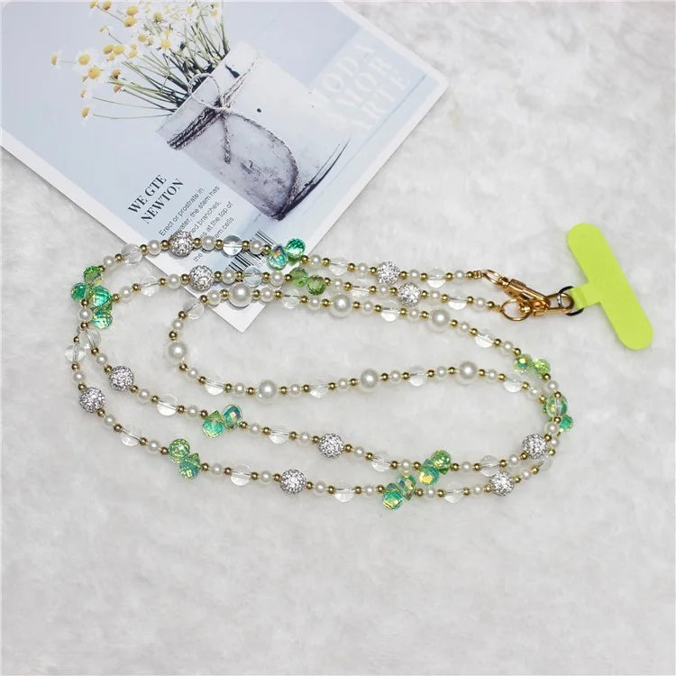 120cm Sparkling Diamond Beads Phone Strap Crossbody Chain