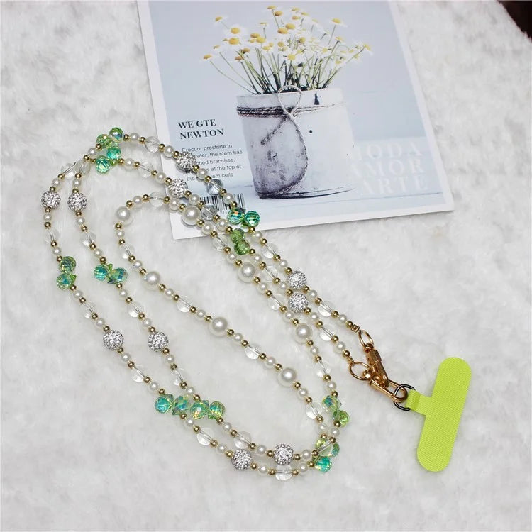 120cm Sparkling Diamond Beads Phone Strap Crossbody Chain