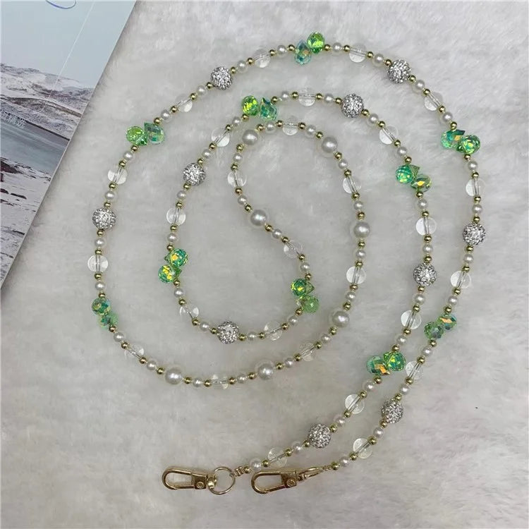 120cm Sparkling Diamond Beads Phone Strap Crossbody Chain