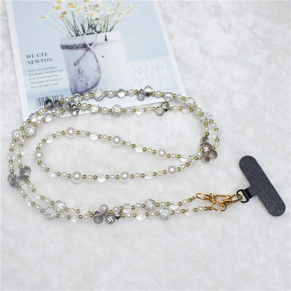 120cm Sparkling Diamond Beads Phone Strap Crossbody Chain