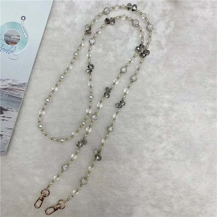 120cm Sparkling Diamond Beads Phone Strap Crossbody Chain