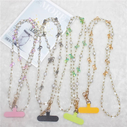 120cm Sparkling Diamond Beads Phone Strap Crossbody Chain