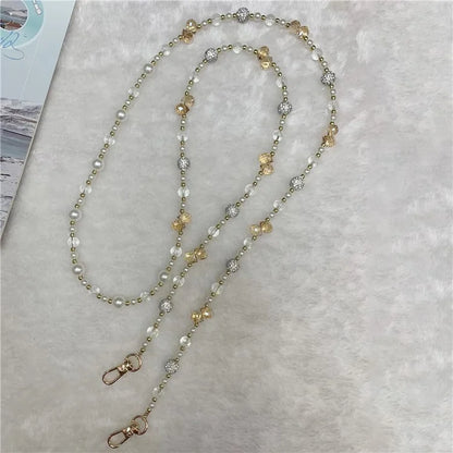 120cm Sparkling Diamond Beads Phone Strap Crossbody Chain