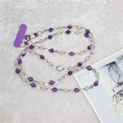 120cm KT Beads Phone Strap Crossbody Chain Phone Lanyard