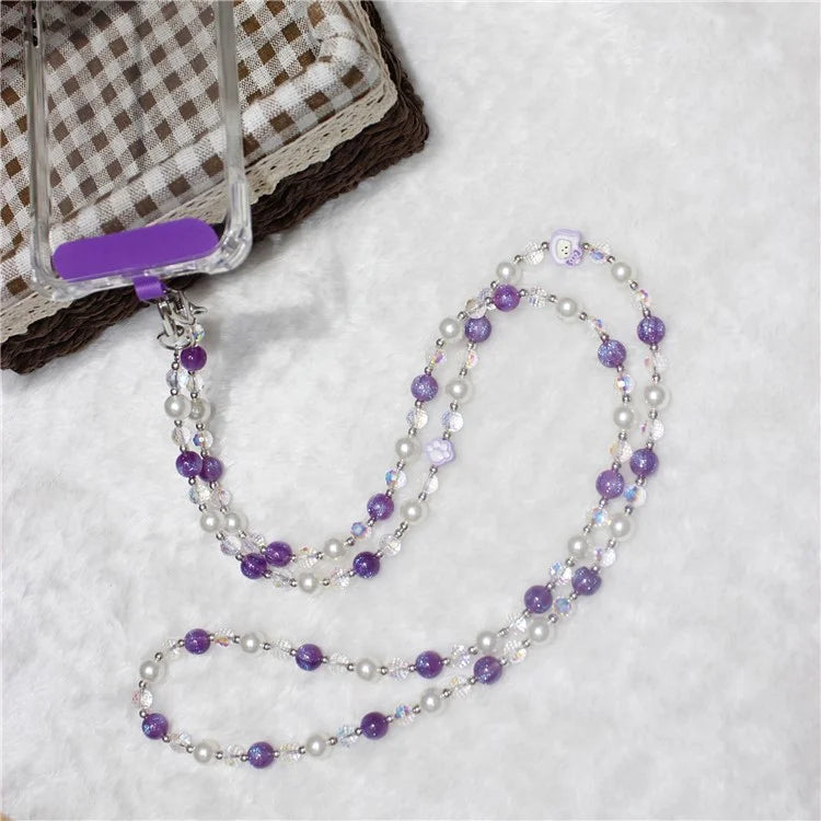 120cm KT Beads Phone Strap Crossbody Chain Phone Lanyard