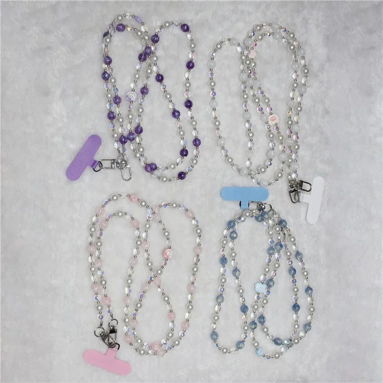 120cm KT Beads Phone Strap Crossbody Chain Phone Lanyard
