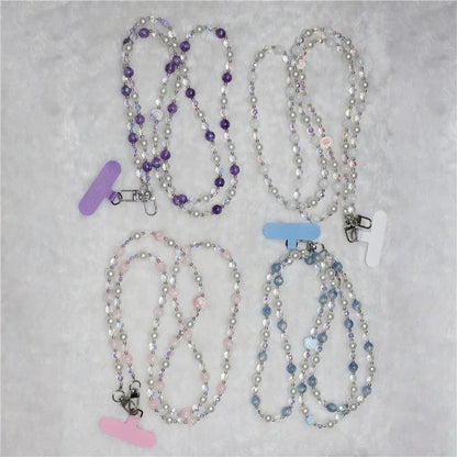 120cm KT Beads Phone Strap Crossbody Chain Phone Lanyard