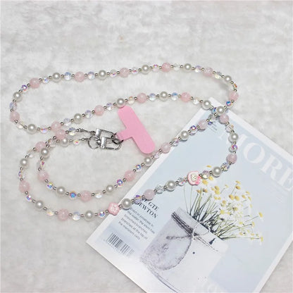 120cm KT Beads Phone Strap Crossbody Chain Phone Lanyard